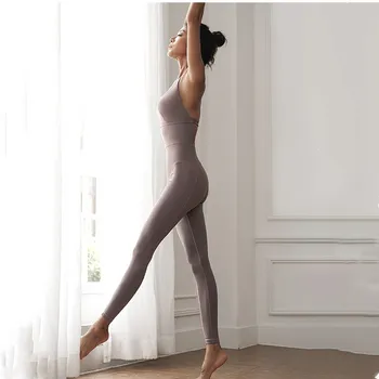 Sexet Ryg-Yoga Sæt Fitnesscenter Kører træning Træning Tøj til Kvinder med sportstøj Problemfri Leggings Kvinder Fitness Sæt