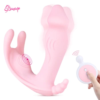 Slid Dildo Vibrator til Kvinder Masturbator Trusser G-Spot Klitoris Stimulator Fjernbetjening Vibrerende Trusser Voksen Sex legetøj