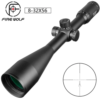 Taktik 8-32X56 Rifle Anvendelsesområde Side Optik Fokusere Sort Mat Til Jagt Og Udendørs Brug Riffelsigte Teleskop Sniper Ak 47