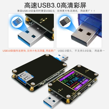 TFT Farve USB Type-c tester Trådløse Bluetooth-DC Digital voltmeter, aktuel spænding meter detektor power bank oplader indikator