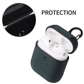 Trådløse Bluetooth Headset Taske Tilfældet For Airpods 1/2 Generation Universal Opbevaringspose Nylon Klud Bælte Krog Til Luft Bælg