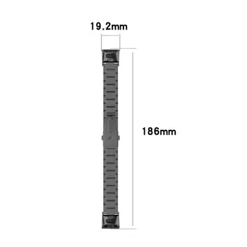Universal Udskiftning Rustfrit Stål Metal Håndledsrem Urrem for Huawei Band 3 TER-B29 3 Pro TER-B09 Band 4 Pro TER-B29S