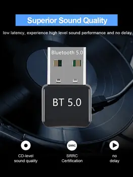 USB Bluetooth-5.0-Adapter den Trådløse Bluetooth-Sender-Modtager Desktop-Computer Bluetooth-Dongle til Windows 10/8.1/8/7 Bluet