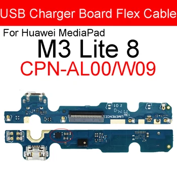 USB-Flex Kabel Dock Stik til Opladning Oplader Port yrelsen For Huawei MediaPad M3 Lite 8 8.0 CPN-W09 CPN-AL00 CPN-L09