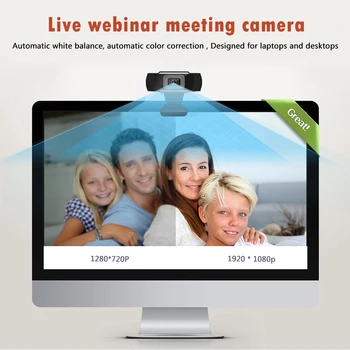 USB2.0 Webcam 1080P High Definition-Webcam med Mikrofon, Computer, Web-Kamera til Live Online веб камера