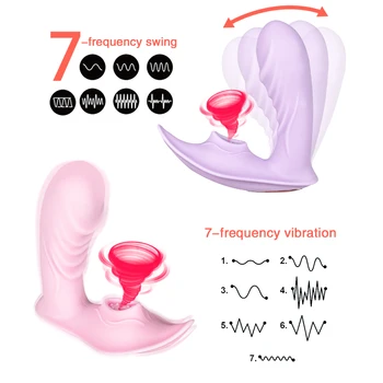 Vagina Sugende Vibrator til Kvinder Dobbelt Vibrationer Stimulerer G-spot Vagina, Klitoris for Kvindelige Mastrubation sexlegetøj Til Voksne