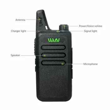 WLN KD-C1 Walkie Talkie KD-C2 KAILI To-Vejs Radio 5W Høj Kvalitet, Ultra-Tynde Mini USB Oplader Bærbare Radio KDC1 KDC2