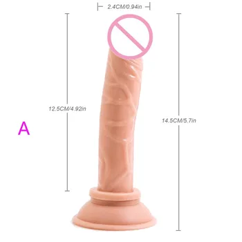 YUELV 6 Style Håndfri sugekop Flexbile Dildo Realistisk Penis Cock Anal Plug Dildo og G-spot Stimulere Voksen Sex Legetøj Til Kvinder