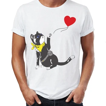 Kortærmet T-Shirt Persona 5 Banksy Kat Morgana Gaming Spil Fantastisk Grafik Trykt Tee