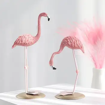 Nordisk Boligindretning Desktop Dekoration Harpiks Skulptur Hjem, Indretning, Kreative Pink Flamingo Moderne Simulering Dyr Statue
